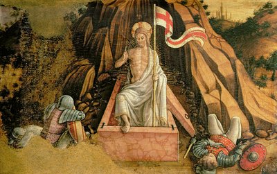 La Résurrection, panneau de prédelle droit du polyptyque de San Silvestro, 1468 (détail) - Carlo Crivelli
